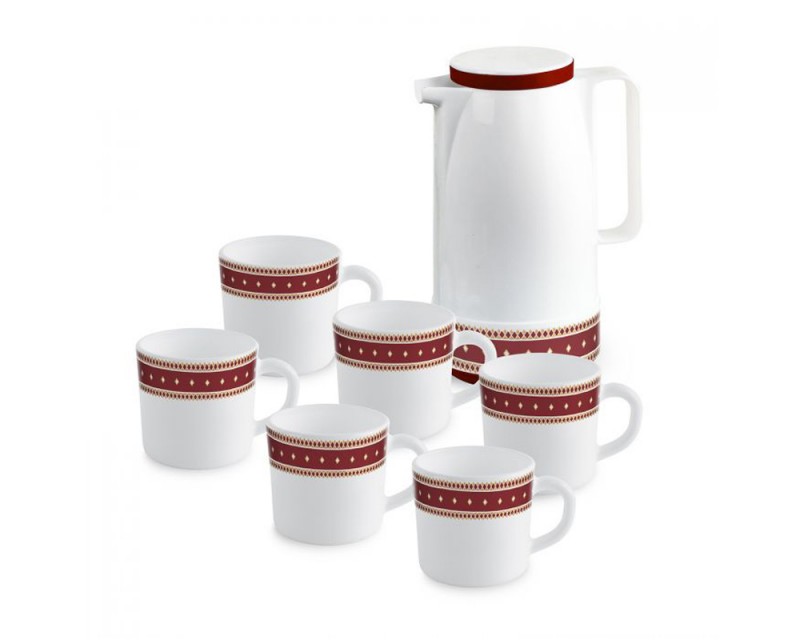 Zarah Platini Nexus Coffee Set Set Red Ruby