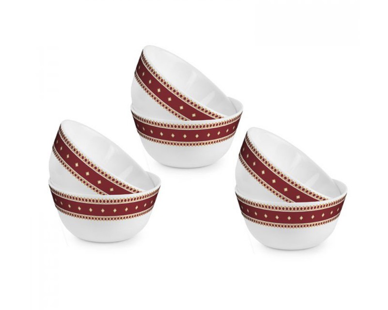 Zarah Platini Veg Bowl Set Red Ruby