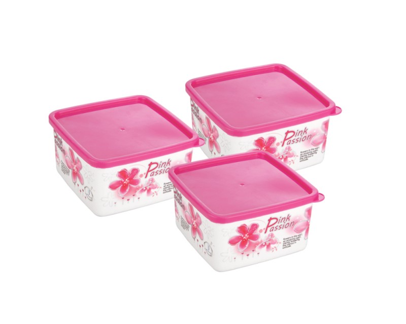 Fresia Container 3 Pcs Set (5, 6, 7) Opaque Printed Deluxe