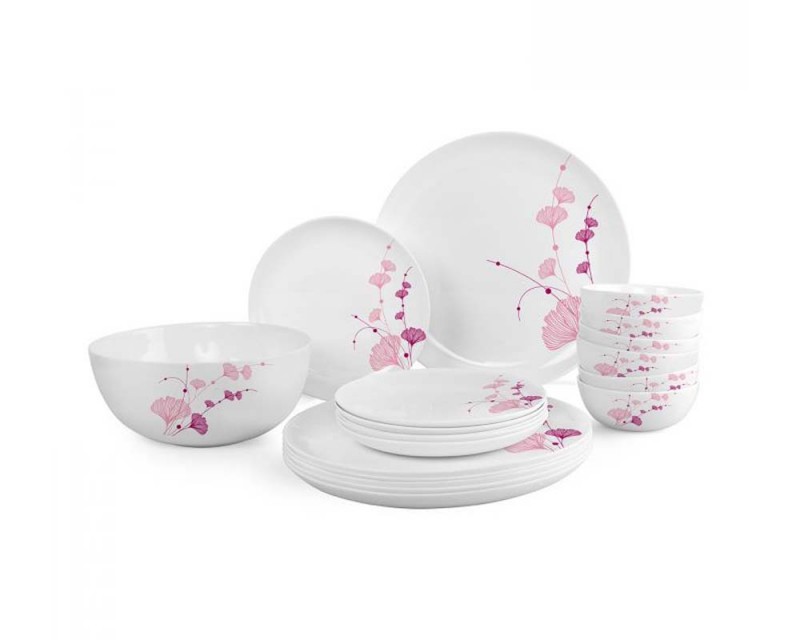 Pink Iris Dinner Set
