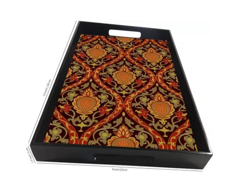 Designer Wooden Tray Brown