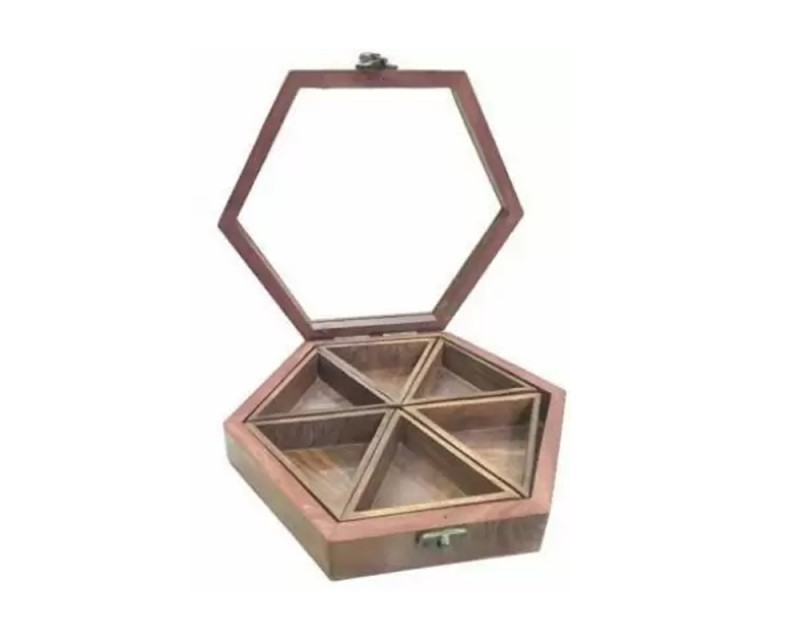 Wooden Pure Rosewood Masala Box